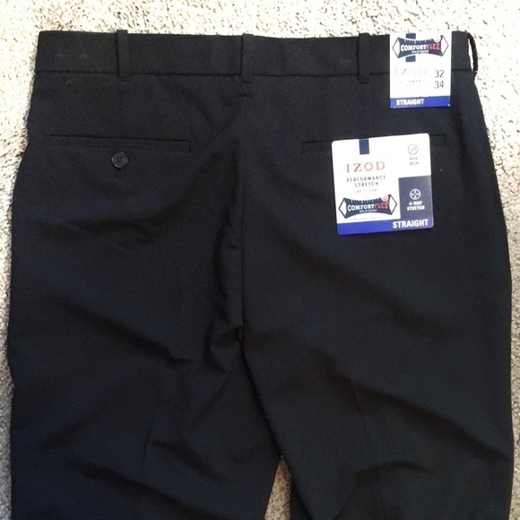 New-izod Performance Stretch Straight Dress Pants - Picture 4 of 7